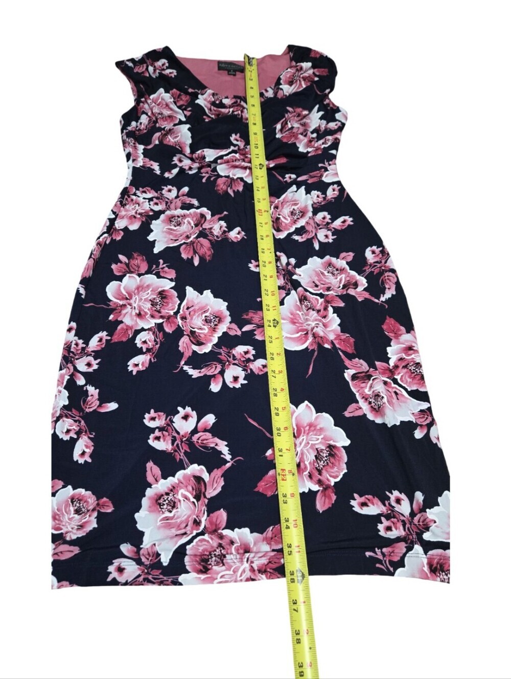 Connected Apparel Floral V-Neck Cap Sleeve Sheath Dress Festival Evening Wrap - Picture 3 of 7